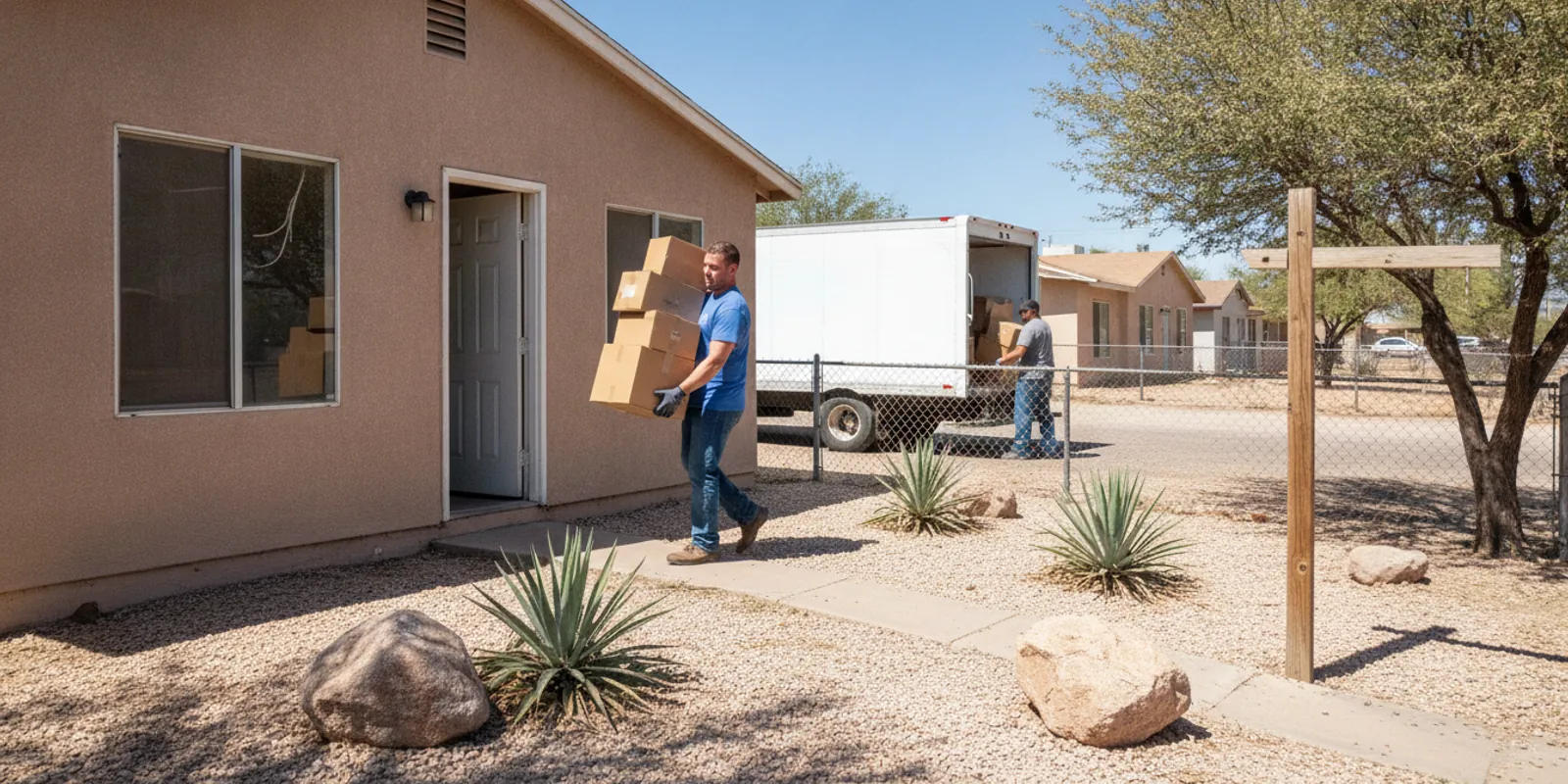 Estate Cleanouts crew on a job in Socorro, TX