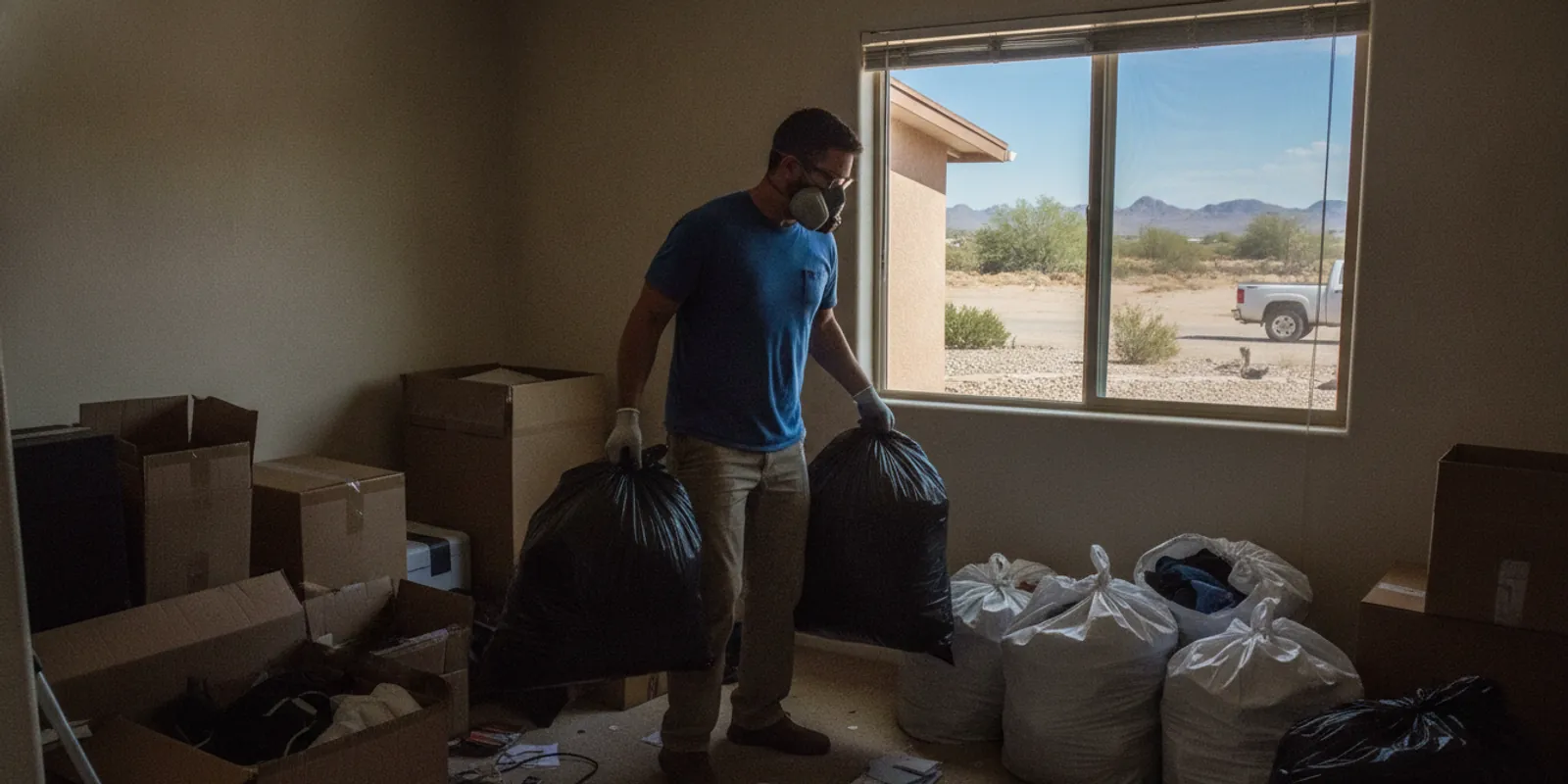 Full-home decluttering and hoarding cleanup in Socorro, TX